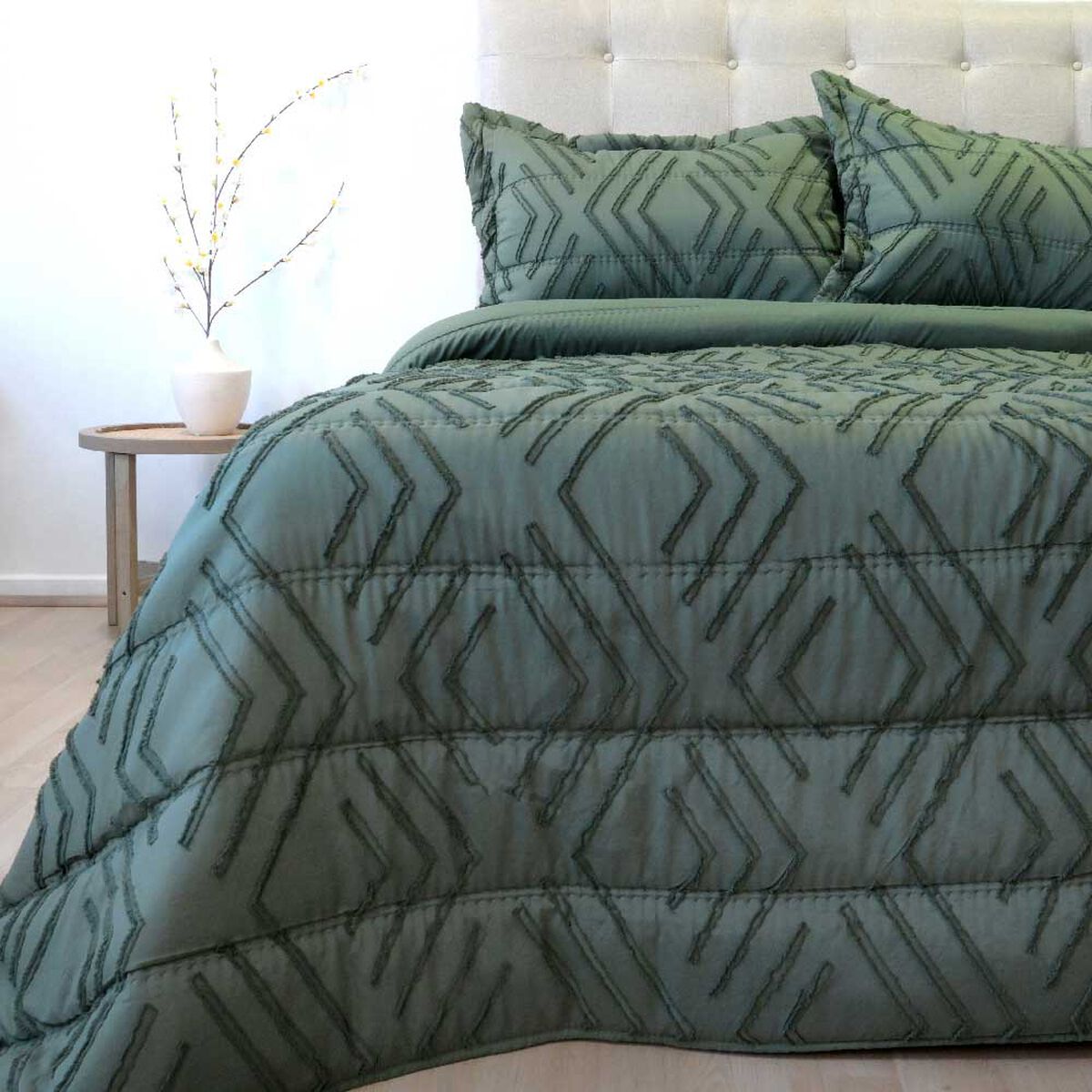 Plum&oacute;n Doral 2 Plazas Touch Nebula Liso Verde