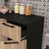 Mueble de Cocina Vekkahome Madri 1 Cajón 9 Puertas Café