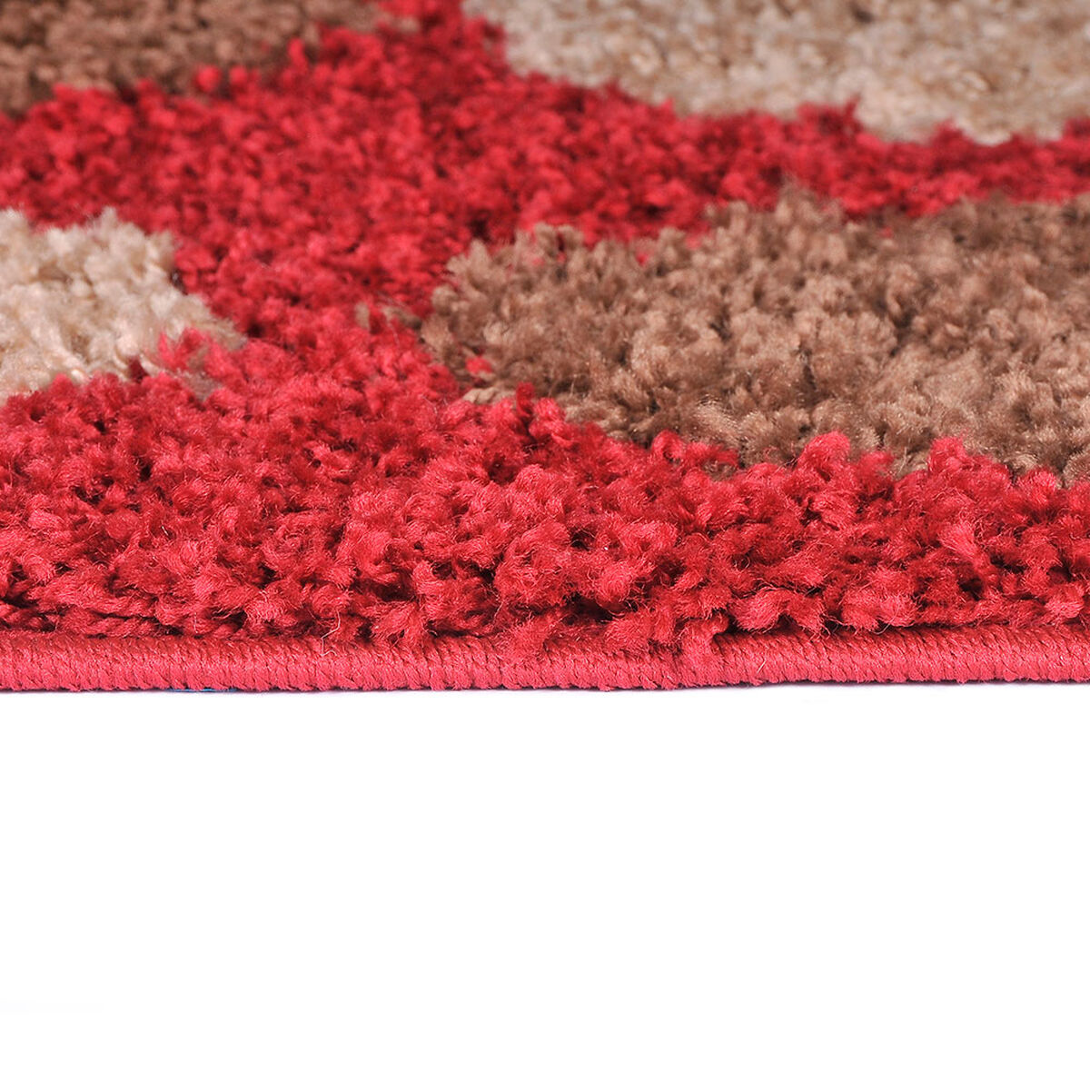 Alfombra Shaggy 1.8k Studio 150x200 Circles Burdeo