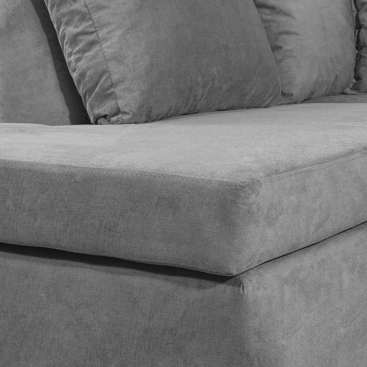 Sofá Seccional Izquierdo Innovamuebles Atalanta 4 Cuerpos Gris