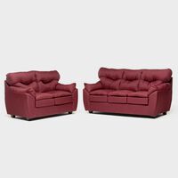 Juego de Living Almore Belén Sofá 3 Cuerpos + Sofá 2 Cuerpos Rojo
