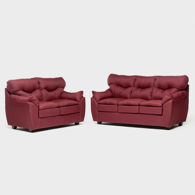 Imagen 1 del producto Juego de Living Almore Belén Sofá 3 Cuerpos + Sofá 2 Cuerpos Rojo