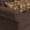 Sofá Seccional Derecho Essenza New Isabella Tela Catania Chaise longue + Sofá 2 Cuerpos Café