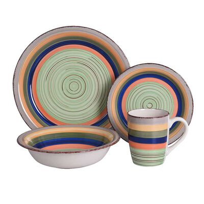 Set de Vajilla Cuisine by Idetex Zanse 24 Piezas Verde