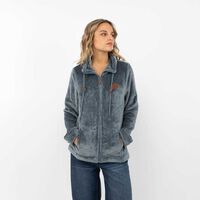 Polerón Peludo Mujer Icono Celeste