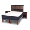 Cama Europea CIC Base Dividida 2 Plazas Súper Premium + Respaldo + Veladores