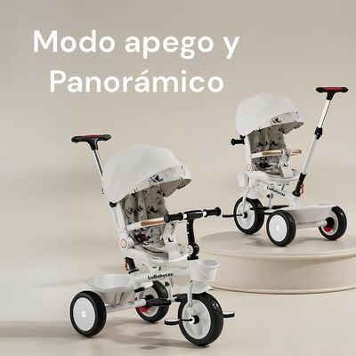 Imagen 2 del producto Triciclo LuBabycas 360° Multiposiciones con Mesita Blanco