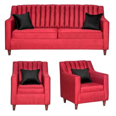 Imagen 1 del producto Juego de Living Diseño A&M Home Isabella Sofá 3 Cuerpos + 2 Sillones 1 Cuerpo Burdeo