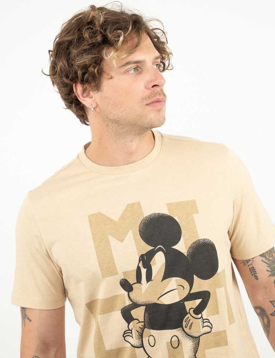 Polera Mickey Mouse Manga Corta Hombre Licencia
