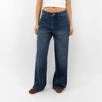 Jeans Mujer Icono Indigo, Negro, Raw