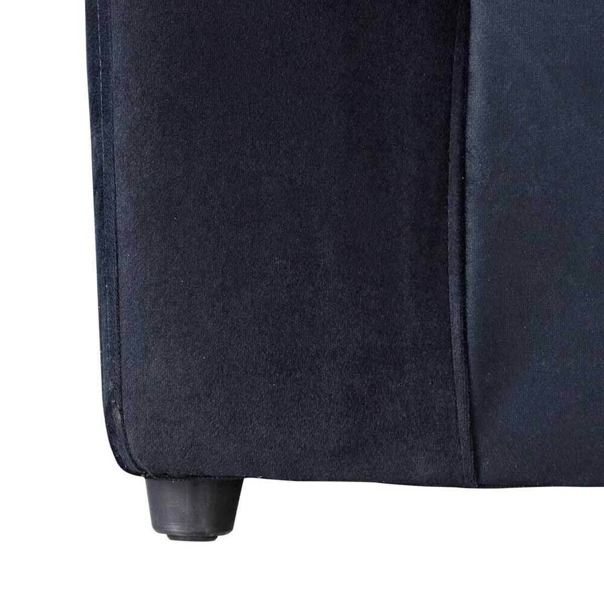 Juego de Living Kea Nize Felpa Sofá 3 Cuerpos + Dos Sillones 1 Cuerpo Negro