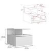 Velador Rectangular TuHome Dreams 1 Cajón Blanco