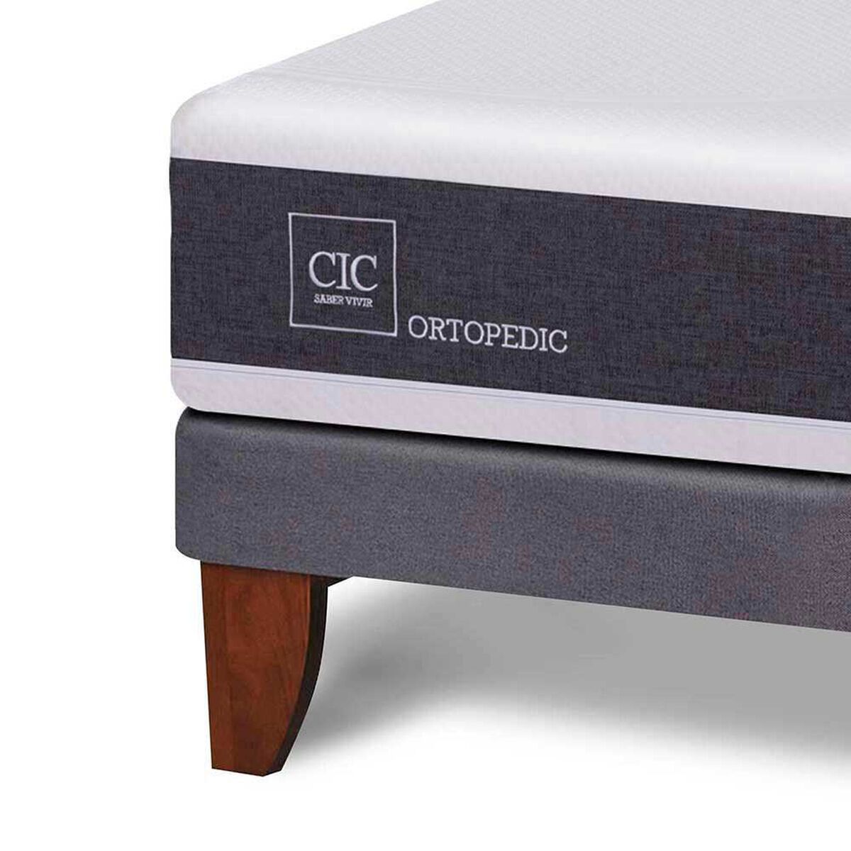 Cama Europea CIC Base Dividida 2 Plazas Ortopedic + Set 2 Almohadas Da Soft Sleep