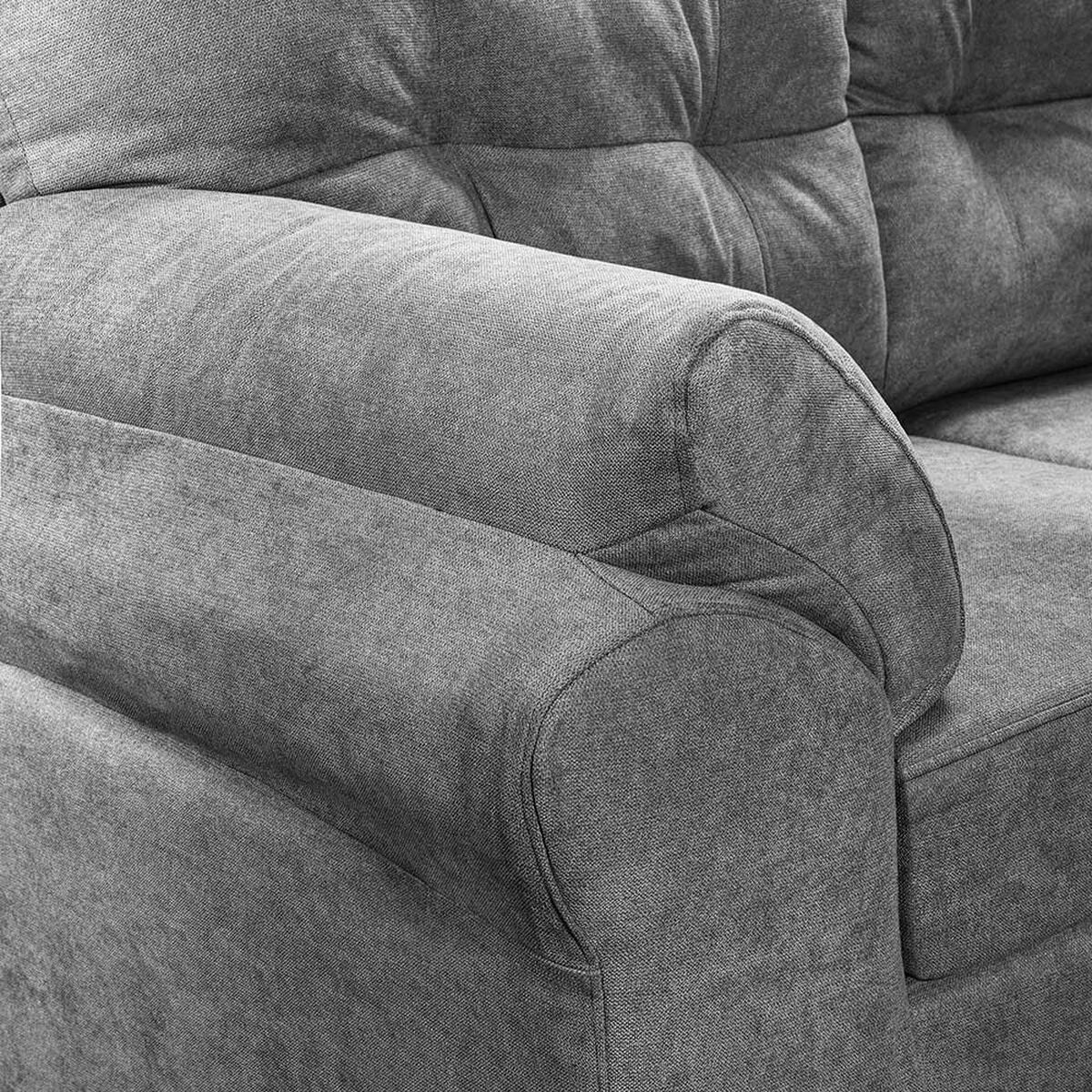 Sofá Seccional Innovamuebles Atlas 5 Cuerpos Gris Claro