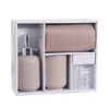 Set Cortina de Baño 4 Piezas Mashini Liso Arena