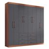 Cl&oacute;set Onessta Liberpool 8 Puertas 6 Cajones Jatoba Grafito
