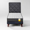 Cama Europea Drimkip 1 Plaza Plus Funcional + Respaldo Rombos
