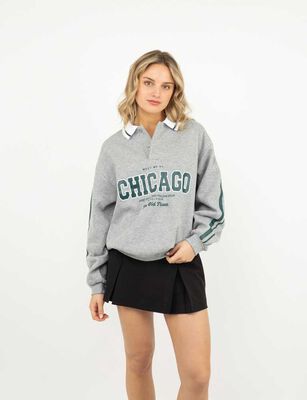 Imagen 1 del producto Polerón Mujer Icono Gris