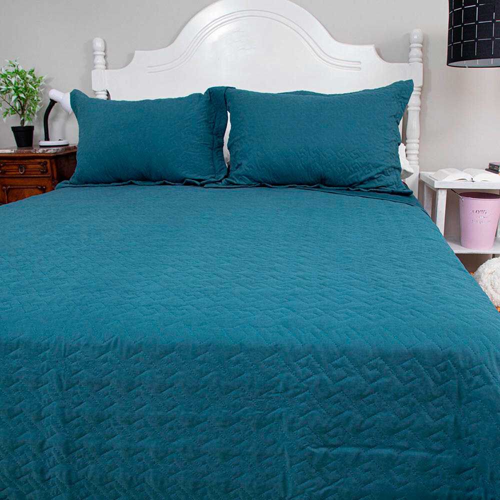 Quilt Doral 2 Plazas Azul Marino Velvety