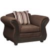 Juego de Living Innovamuebles Palermo Sofá 3 Cuerpos + Dos Sillones 1 Cuerpo Chocolate