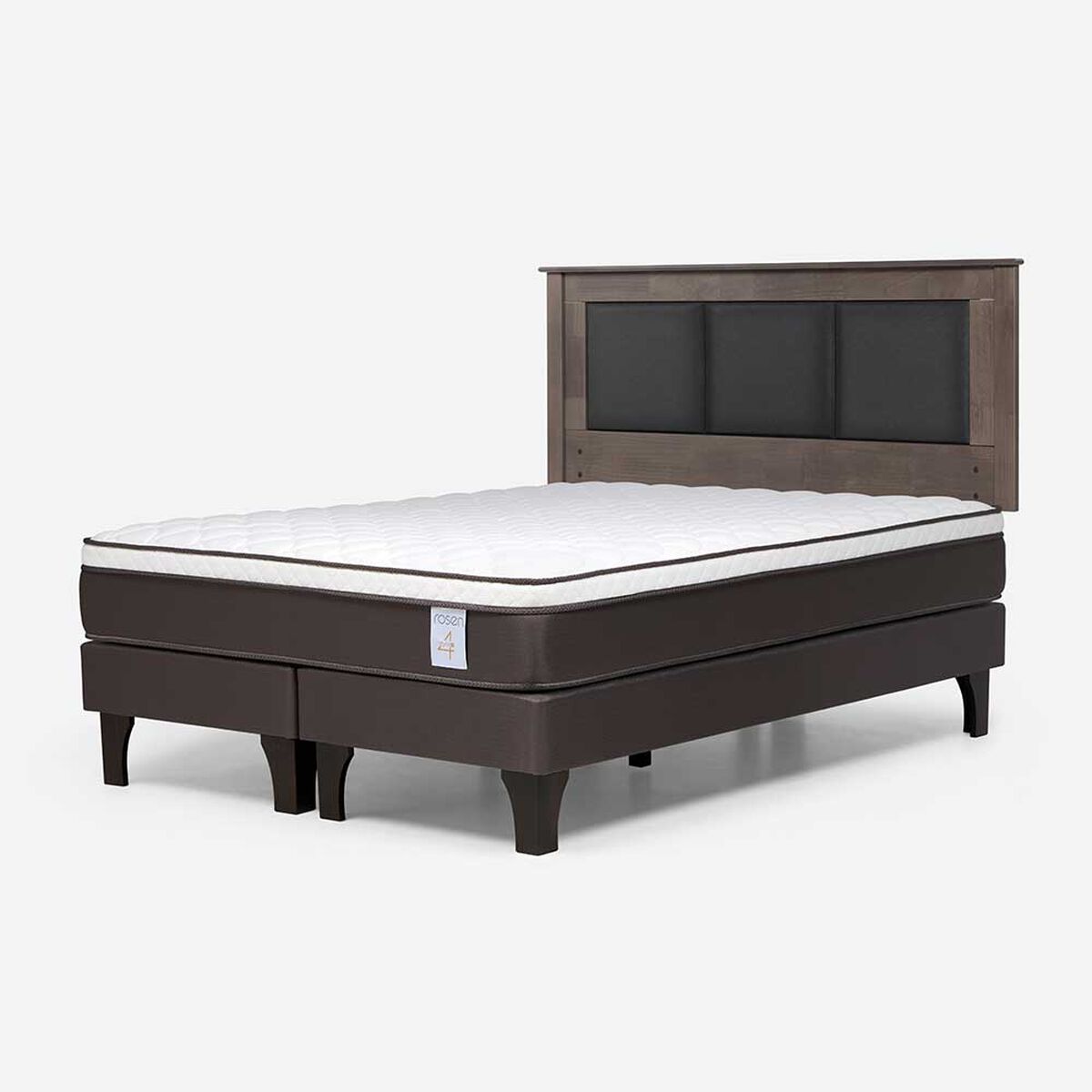 Combo Cama Europea Rosen King New Style 4 Plus BD + Respaldo Rachel