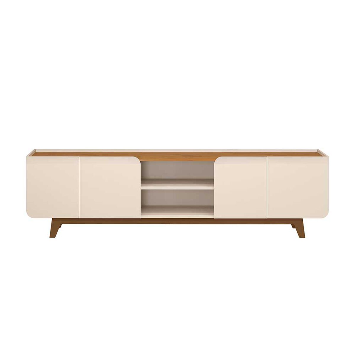 Rack TV Vekkahome Nadine Hasta 75" Beige Café