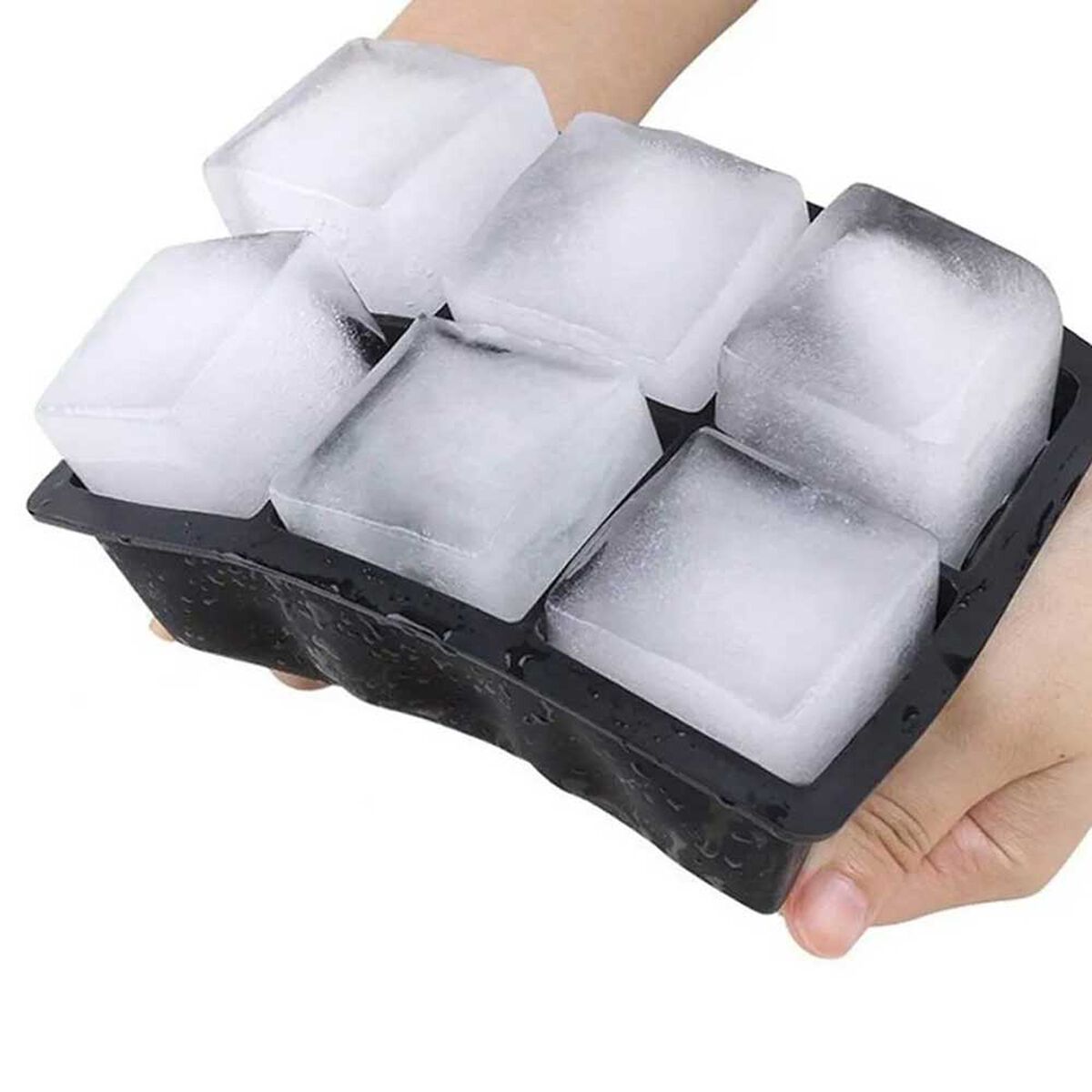 Cubeta de Hielo Simplit 6 Hielos Grandes Negro