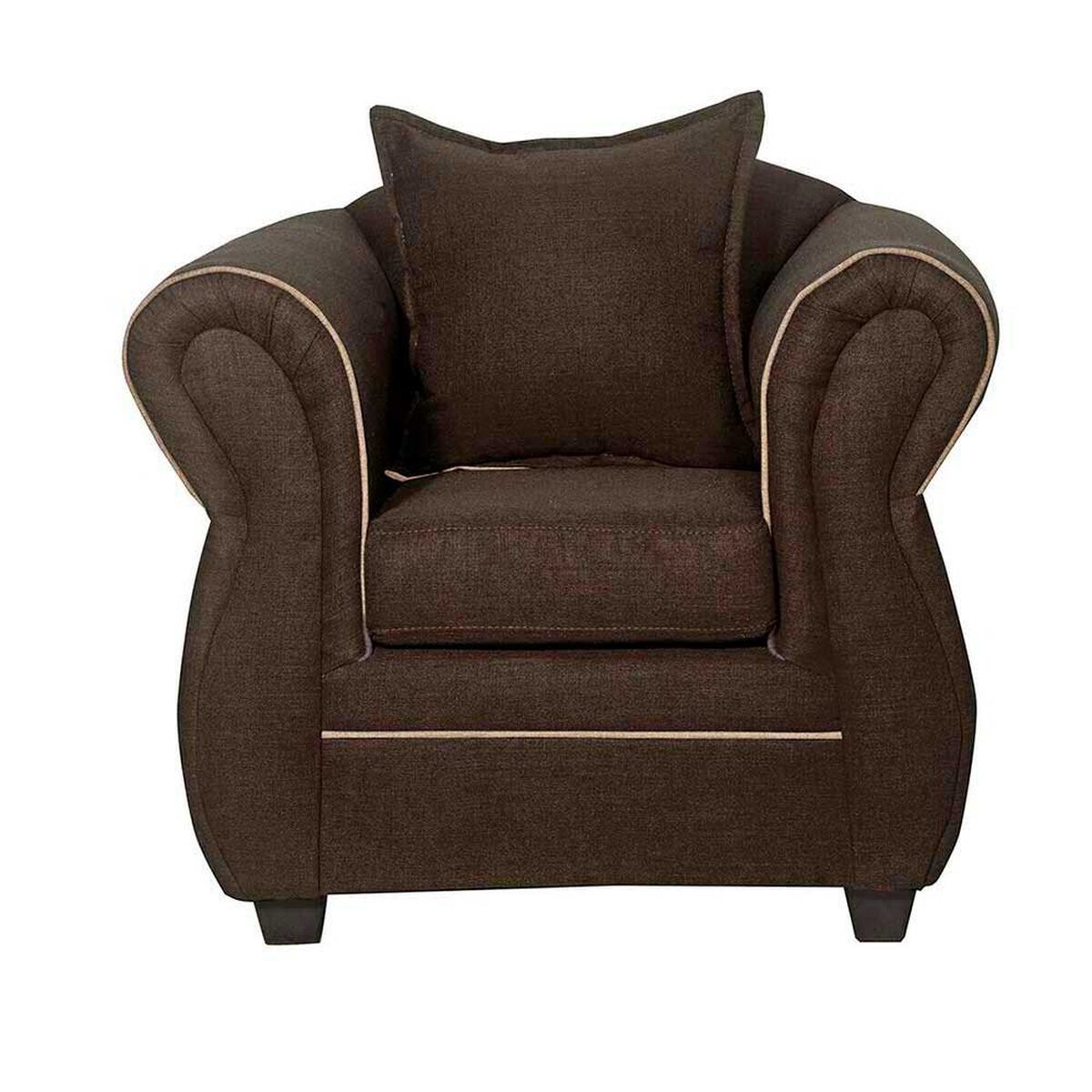 Juego de Living Black Factory Emili 7 Cuerpos Caf&eacute;