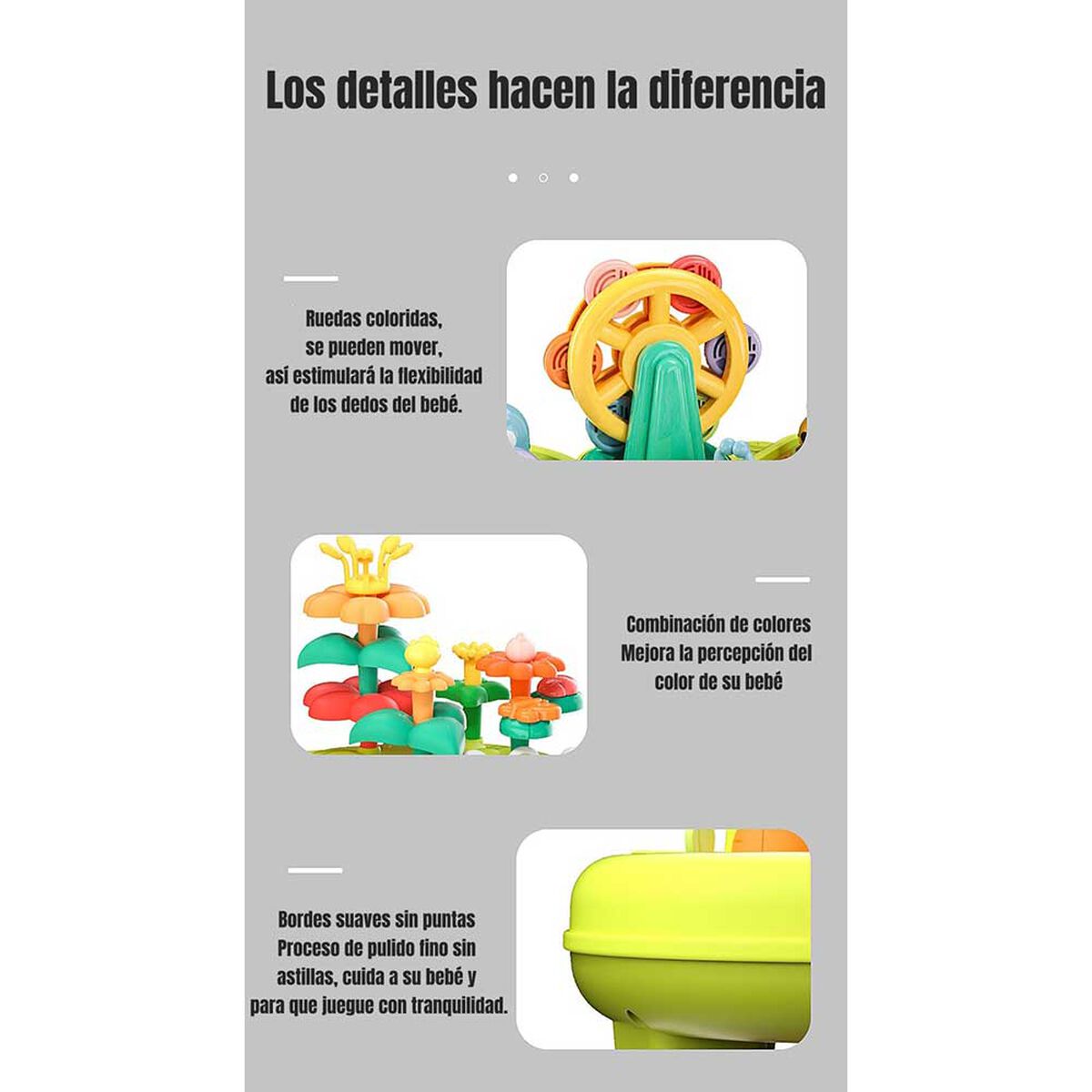 Mesa de Actividades Granja 42 x 48 cm Verde LuBabycas
