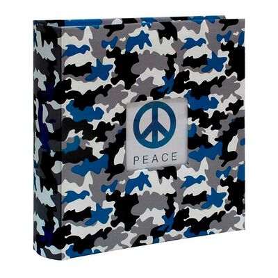 &Aacute;lbum para Fotos Tela Vgo Camuflado con Memo 200 Fotos Azul