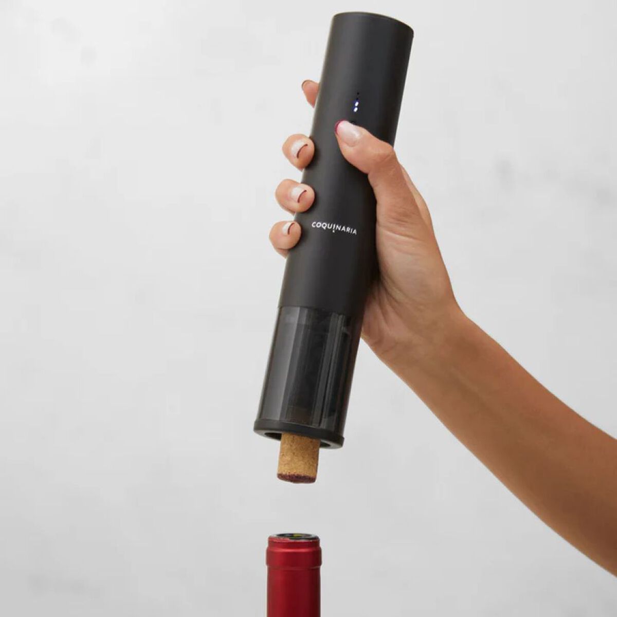 Set Abridor de Vinos y Bomba al Vac&iacute;o 2 en 1 + 2 Tapones Coquinaria