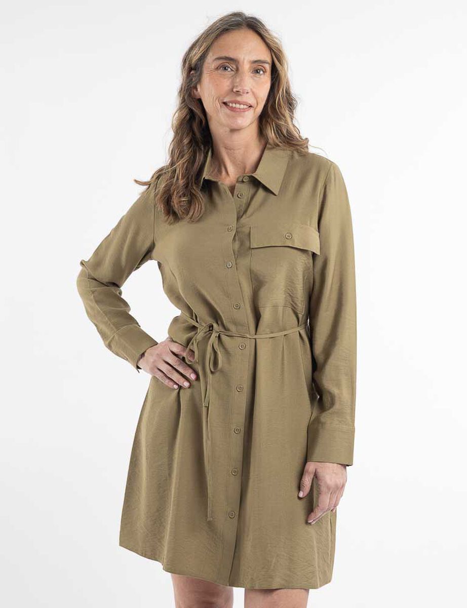 Vestido Mini Manga Larga Mujer Portman Club