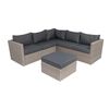 Sofá Seccional Terraza Otomano + 1 Pouf