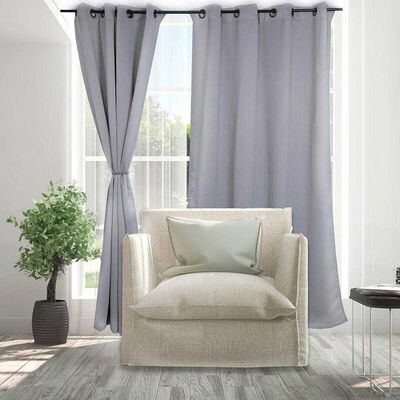 Imagen 1 del producto Set Cortinas Doral Black Out Victoria  220 x 140 cm Gris