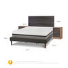 Cama Europea CIC Curve King Balance + Respaldo + 2 Veladores Espresso