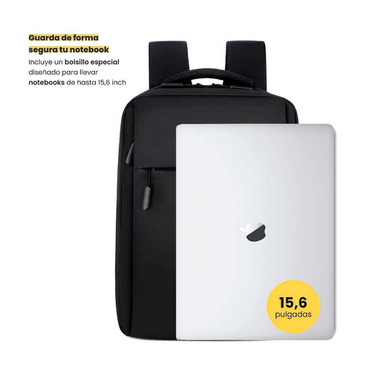 Mochila LEVO  Notebook 15" Negro