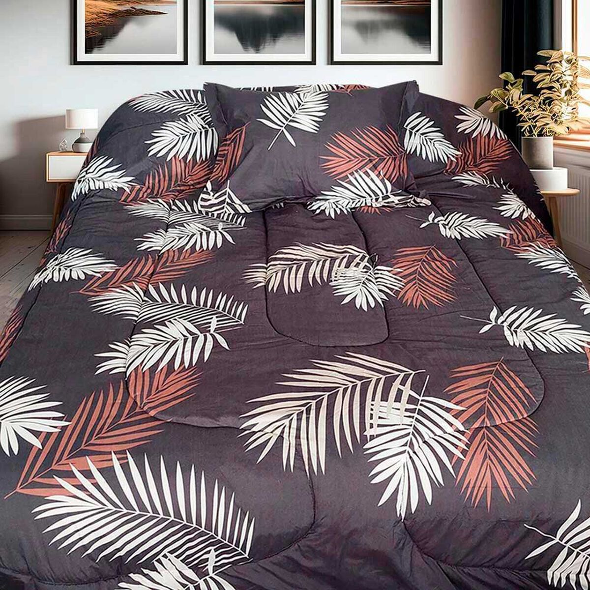 Plum&oacute;n Sherpa Estampado Illusions 1,5 Plazas Nadine