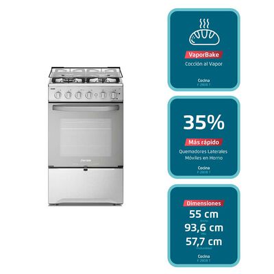 Imagen 2 del producto Cocina a Gas Fensa F 2808 T 4 Quemadores