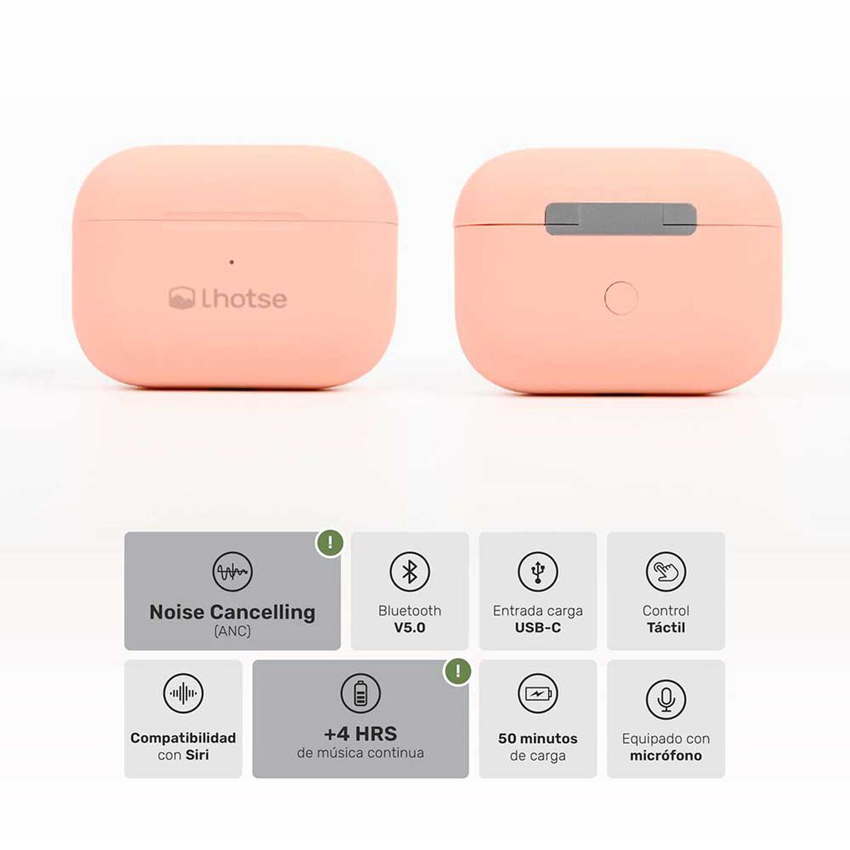 Audífonos Inalámbrico Lhotse RM7 Pro Rosado