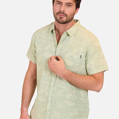 Camisa Estampada Manga Corta Hombre Maui And Sons