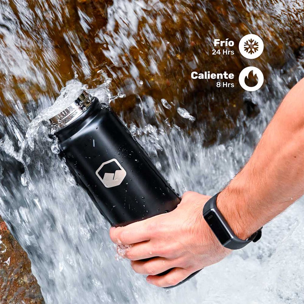 Pack Bolso Impermeable 30LT Navy + Botella Coihue Lhotse