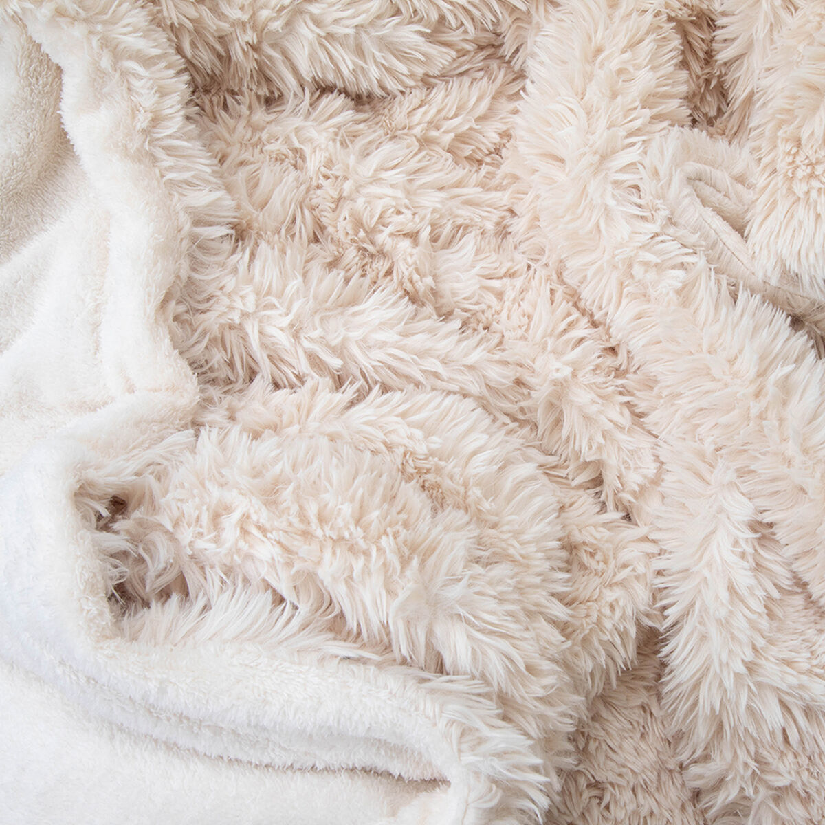 Manta Plush Sherpi Deluxe 127X152 Crudo