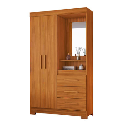 Closet Home Mobili Noa 2 Puertas 3 Cajones Café