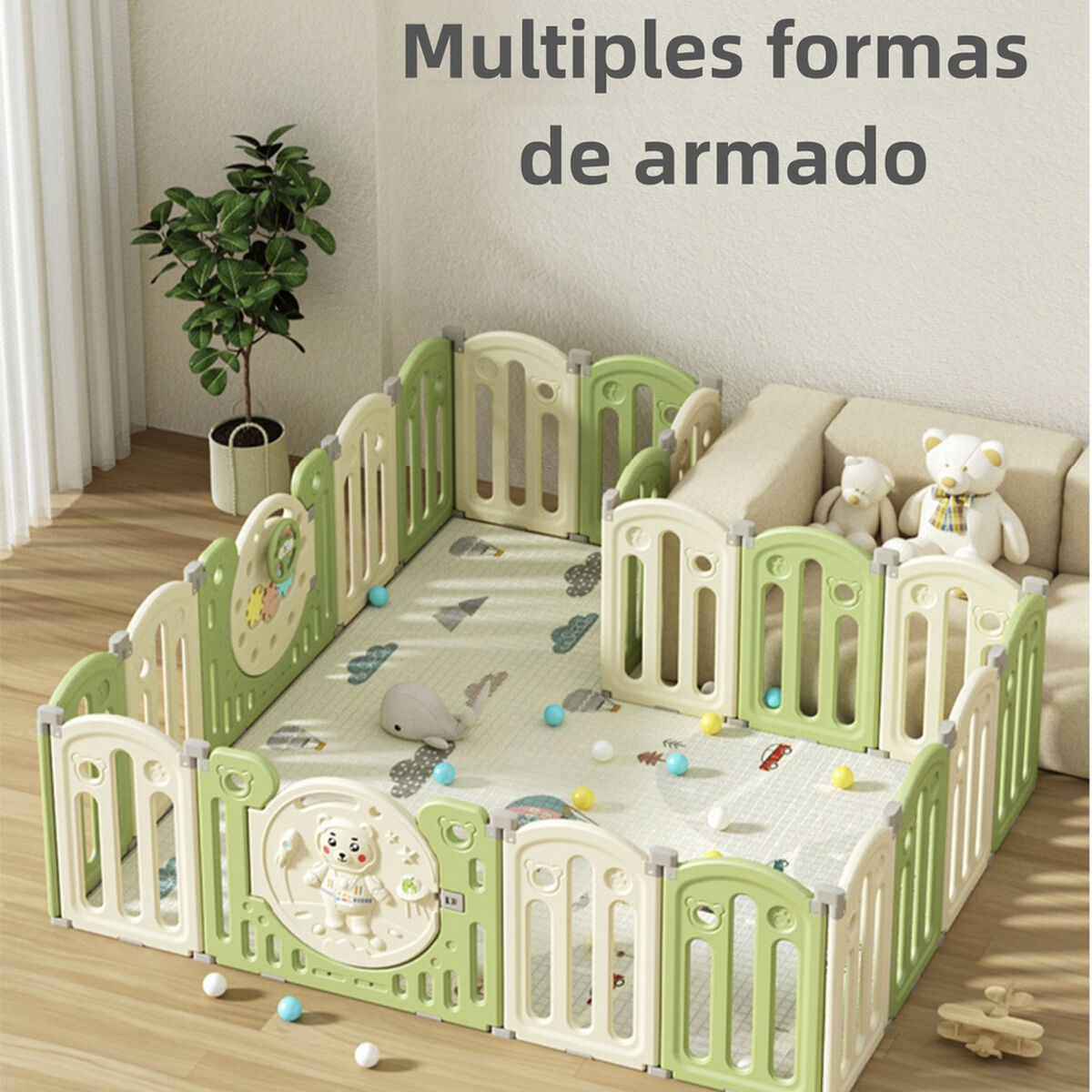 Corral Bebé 199x230cm con Accesorios Lubabycas