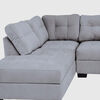 Seccional Izquierdo Muebles MPR Edimburgo 5 Cuerpos Gris Medio