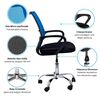 Combo Oficina Escritorio Avellana + Silla New York Negra y Azul Arthome