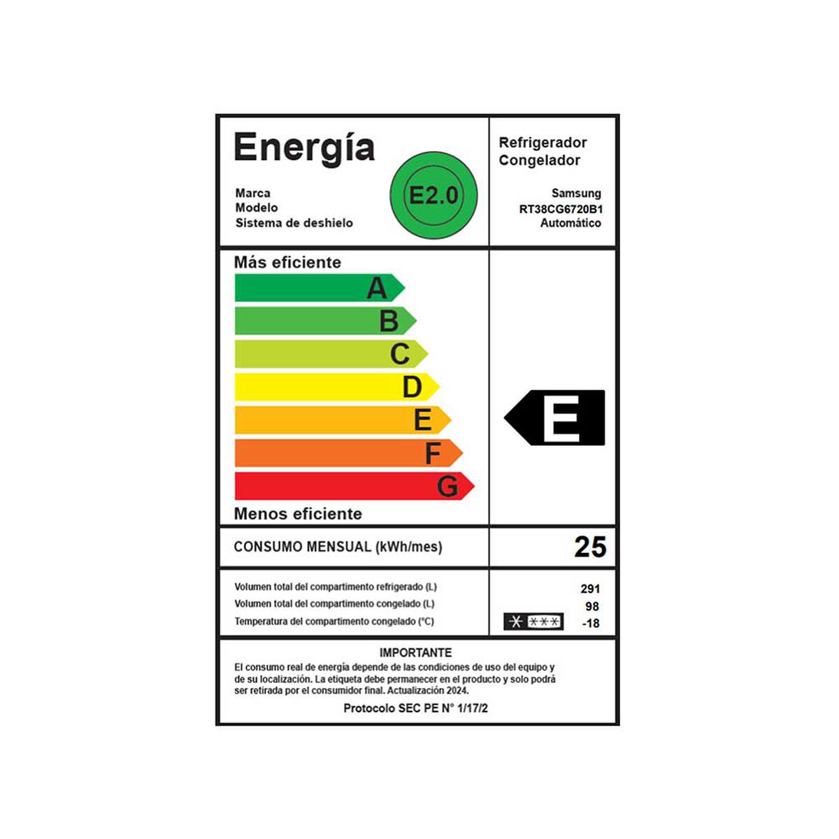 Refrigerador No Frost Samsung RT38CG6720B1ZS 384 lts con WiFi