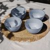 Set 4 Bowls Simplit Amalfi Cerámica Gres 7,5 cm Azul