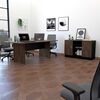 Combo Mesa de Reuni&oacute;n M-200 + Gabinete Home Office  Negro Soft Co&ntilde;ac Tuhome