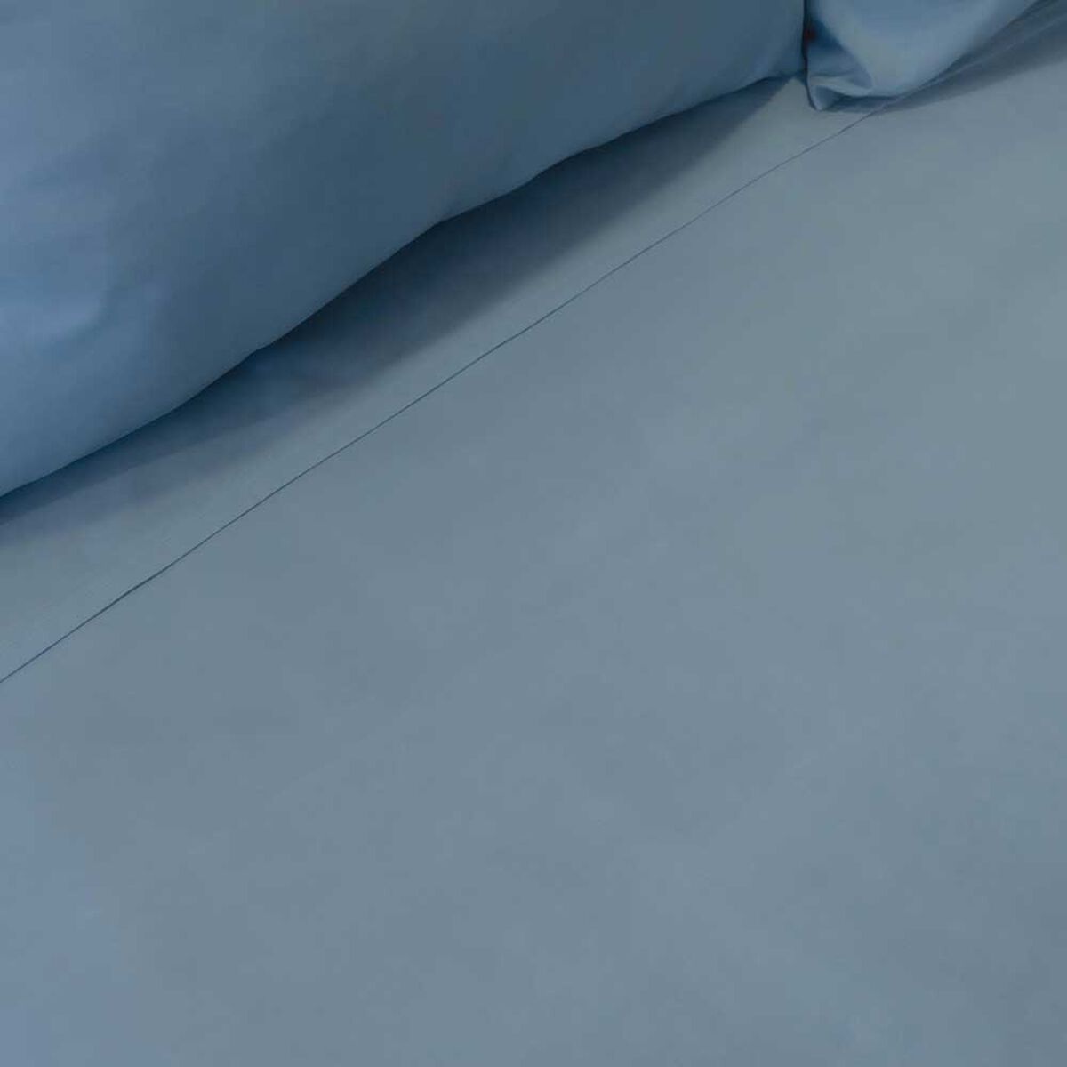 Juego de S&aacute;banas Doral 2 Plazas Lisas 210 Hilos Azul Piedra